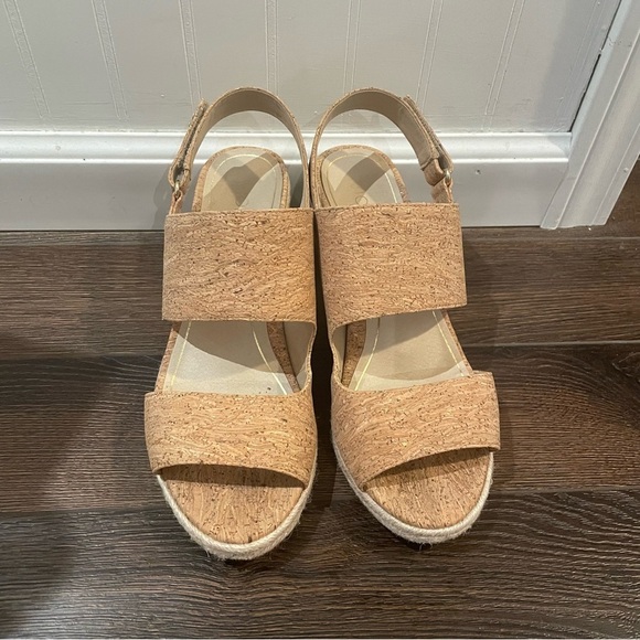 Vionic Brooke Cork Espadrille Wedge Supportive Sandals 10 - Picture 2 of 11